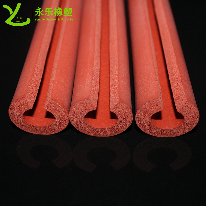 武清開口發(fā)泡硅膠管，耐高溫發(fā)泡硅膠管，保溫發(fā)泡硅膠管，隔熱發(fā)泡硅膠管