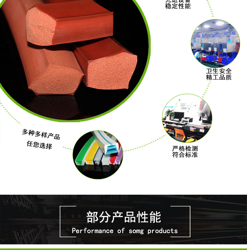 北辰減震復(fù)合發(fā)泡硅膠條