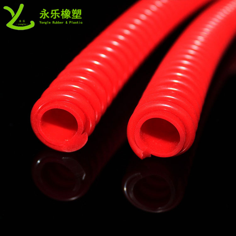 擠出醫(yī)用硅膠波紋管，紅色硅膠波紋管，耐高溫硅膠波紋管