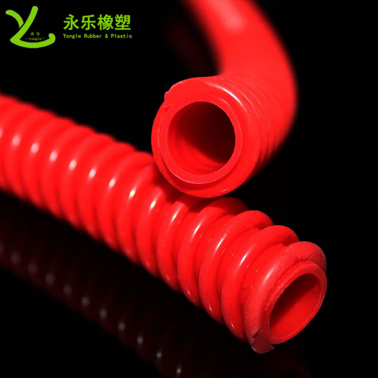 擠出醫(yī)用硅膠波紋管，紅色硅膠波紋管，耐高溫硅膠波紋管
