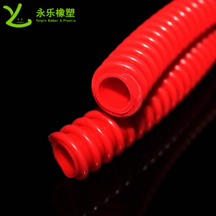 擠出醫(yī)用硅膠波紋管，紅色硅膠波紋管，耐高溫硅膠波紋管