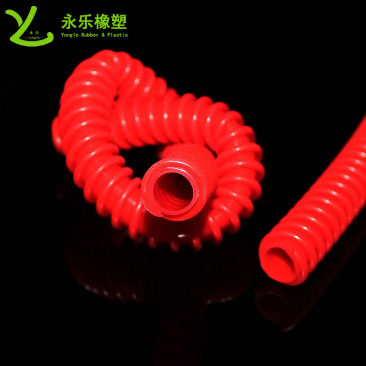 擠出醫(yī)用硅膠波紋管，紅色硅膠波紋管，耐高溫硅膠波紋管
